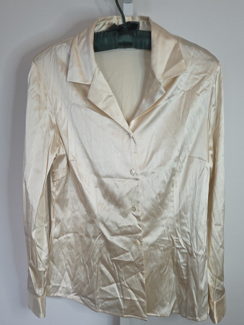 Preview Collection Petites Stretch Silk Blouse Cream Champagne Petite Large